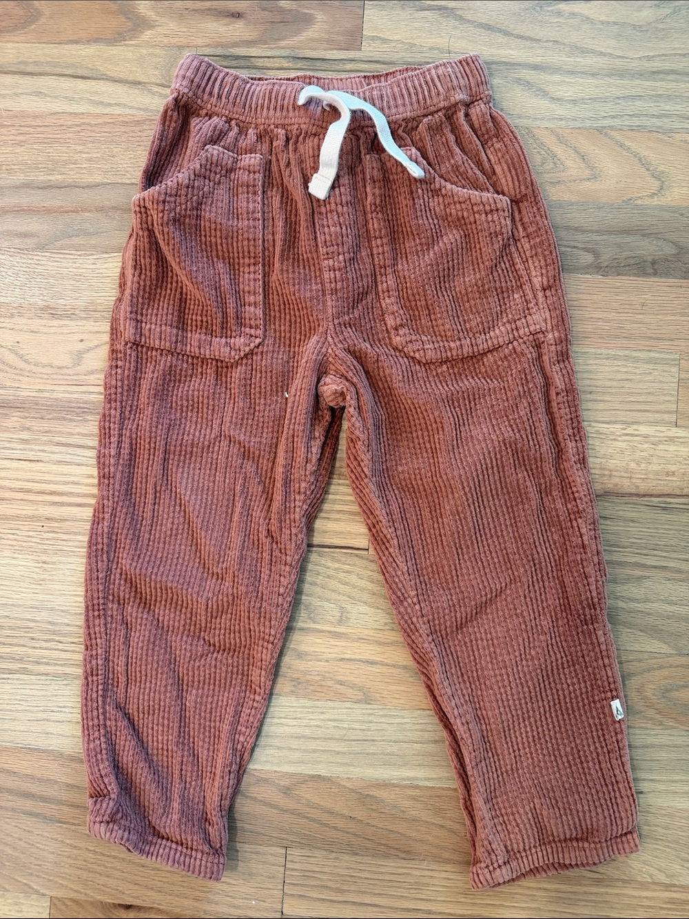 Easy Peasy Organic Cotton Corduroy Pants Size 4T Rust Brown Pull-On